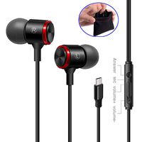 Digital USB Type C Earphone Gift Bag with Mic Remote Control for Google Pixel 3/2/XL, HTC U12/U11,Huawei,xiaomi .Samsung,