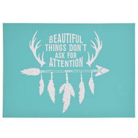 YeulionCraft Self-Adhesive Silk Screen Printing Stencil Mesh Transfers for DIY T-Shirt Pillow Fabric Painting Decoration, Antlers