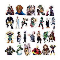 My Hero Academia Sticker Pack, 50 Pcs Anime Laptop Stickers, Waterproof Water Bottle Skateboard Snowboard Luggage Car Sticker Stickers, New Funny Gifts for Kids Adults (1)