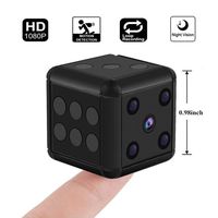 Crazepony Mini Hidden Spy Camera SQ16 1080P HD Nanny Cam Night Vision Portable Motion Detection FOV 90 Degree Sports Camera Mini DV Video Recorder