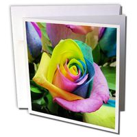 3dRose Tye Dye Roses Greeting Cards, Set of 12 (gc_107332_2)