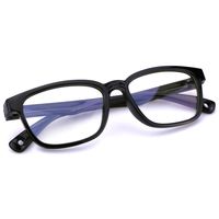 Mimoeye Blue Light Filter Kids Glasses Flexible Silicone Frame, Black