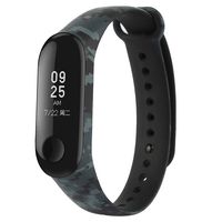 QingZhou Strap for Xiaomi Mi 3 Band - M3 Watch Replacement Bracelet Men/Women Silicone Sport Smart Bracelet Strap Band (Digital Camouflage)