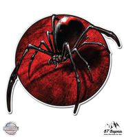 Black Widow Spider - 5" Vinyl Sticker - For Car Laptop I-Pad - Waterproof Decal