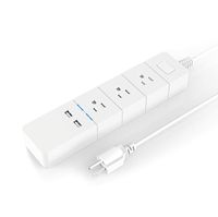 eco4life WiFi Smart Power Strip with 3 Outlets and 2 USB Ports, Surge Protection, compatible with Alexa and Google home, Voice Control, App Remote Control Each Port Separately