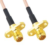 5.9in RP SMA Female to RP SMA Female Nut Bulkhead Crimp Antenna Coaxial Low Loss RG316 Cable