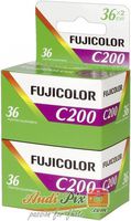 FujiFilm Fujicolor C200 35 mm 36 Exposure Colour Print Camera Film Twin Pack
