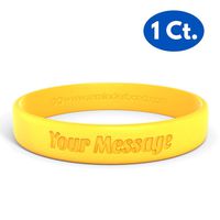 Reminderband Classic Custom 100% Silicone Wristband - Personalized Silicone Rubber Bracelet - Customized, Events, Gifts, Support, Causes, Fundraisers, Awareness - Men, Women, Kids