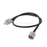 Latosiv - Cable Rg58-1pc Rf Coaxial Cable Connector Uhf Pl259 Male To Rg58 Pigtail 50cm - Cord Pl259 75 Cable Male Uhf Stereo Cable Cable Pl259 259 Rg400 Connector Rg58 Rg58 3 Metal Cord Pl259