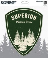 Squiddy Superior National Forest Green - Vinyl Sticker for Car, Laptop, Notebook (5" high)