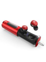 Wireless Earbuds Bluetooth 5.0 True Wireless Earbuds,16H Playtime HIFI Stereo Bluetooth earbuds Binaural Microphone,IPX5 Waterproof Single/Twin Mode Mini Portable Charging Box (RED)