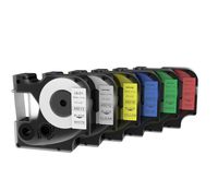 Compatible Dymo D1 Label Tape, LaBold 6 Colors Combo Pack Standard D1 Labeling Tapes for Dymo LabelManager, LabelPoint and 3M Printer 45010 45013 45016 45017 45018 45019 1/2'' W x 23' L