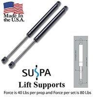 Suspa C16-11028 C1611028, 12" Gas Prop, Quantity (2), Force 40 Lbs Per Prop, Force Per Set 80 Lbs, Camper Rear Window, Tonneau Cover Lift Supports, Window Lift Support, Struts, Made in USA
