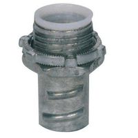 Morris Products 15082 Screw-in Connector, Insulated Throat, for Greenfield/Flex Conduit, Zinc Die Cast, 1-1/2" Trade Size