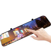 Backup Camera 12" 2K Upgrade Mirror Dash Cam, 170° 1080P Front and Rear View Camera, Front and Rear Full Touch Screen Video Streaming, Waterproof Mirror Dash Cam with Night Vision & Parking Monitor