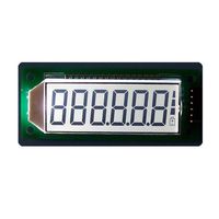 ILS - 5 Pieces White 6 Digit 7 Segment Digital 5V LCD Module Display Screen Board Build-in HT1621 Controller with Backlight
