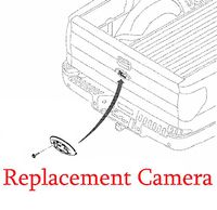Plug & Play Replacement Camera with OEM Housing and Emblem, Fits 2008-2010 F150