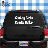 Car Decal Geek Chubby Girls Cuddle Better | Funny Vinyl Decal Sticker Bumper Cling for Car Truck Window Laptop MacBook Wall Cooler Tumbler | Die-Cut/No Background | Multi Sizes/Colors Blue, 8"
