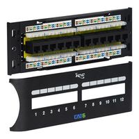 ICC ICC-ICMPP12F6E / Wall mounted PATCH PANEL, CAT 6 FRONT, 12 PORT