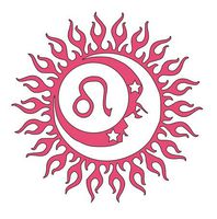 Home Grown Claremore Leo (Zodiac) Vinyl Sticker | 5.5" Width X 5.5" Height (Pink)