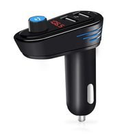 DECPOW Bluetooth FM Transmitter for Car,4.2 Bluetooth Wireless FM Radio Transmitter in-Car Kit Adapter with Hands Free Calling and 2 USB Port Charger,LED Display,Support U-Disk MP3 Music Player(Black)