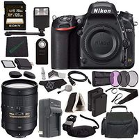 Nikon D750 DSLR Camera (Body Only) + Nikon AF-S NIKKOR 28-300mm f/3.5-5.6G ED VR Lens + 77mm 3 Piece Filter Set (UV, CPL, FL) + Battery + Sony 128GB SDXC Card + HDMI Cable + Card Reader + Flash Bundle