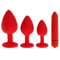 JINZHI Red Vìbrǎtìng Toys Silicone Anǎle Crystǎl Jewelry Women & Men Beads an,Wand Magic