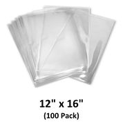12x16 inch Odorless, Clear, 100 Guage, PVC Heat Shrink Wrap Bags for Gifts, Packagaing, Homemade DIY Projects, Bath Bombs, Soaps, and Other Merchandise (100 Pack) | MagicWater Supply