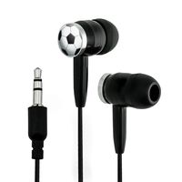 Soccer Ball Football Novelty in-Ear Earbud Headphones - Black