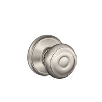 Schlage F10GEO619 SN GEO Passage KNOB BX, 1 Pack, Satin Nickel