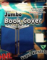 Jumbo Book Cover - Blue Premium Edition Super Stretch XXL - Fits 10" X 15" Textbooks by It's Academic