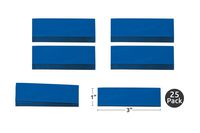Write On Wipe Off Colored Magnet Strips (1" x 3", Blue), 25 Pack