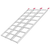 Yaheetech YT190306 70×50'' Tri-Fold ATV Aluminum Loading Ramp Motorcycle Truck Trailer Lawnmower Lawn Tractor Cargo, 1750lb Capacity, 2 Free Safety Straps with Iron Hooks