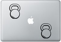 Kettlebell LeporeDecals1838 Set Of Two (2x) , Decal , Sticker , Laptop , Ipad , Car , Truck