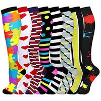 Compression Socks (8 Pairs), 15-20 mmHg is Best Athletic & Medical for Men & Women, Running, Flight, Travel, Nurses, Pregnant - Boost Performance, Blood Circulation & Recovery (8 Assorted 3, S/M)