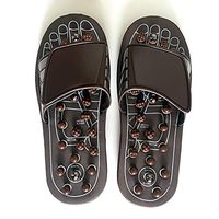 Jmung Massage Slippers Shoe Foot Spring Rotating Magnetic Therapy Massage Acupoint Massage Shoes Reflexology Sandals,M