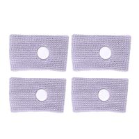 SUPVOX 2 Pairs Motion Sickness Acupressure Wristband Travel Car Sea Van Plane Sickness Relief Wrist Band Grey