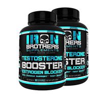 Testosterone Booster for Men with Estrogen Blocker - Anti-Estrogen Dietary Supplement - Natural Aromatase Inhibitor - Increase Libido & Strength 60 Capsules - Muscle Growth - Weight Loss (2 Bottles)