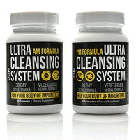 AM/PM Ultra Cleansing System Detox Kit w/ 100% Natural Herbal Blend for Maximum Whole Body Organs & Systems Detox Cleanse - Works Safely & Gently Day & Night Over 30 Days - Vegetarian Formula