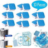 10 Pcs New Solid Washing Machine Cleaner Triple Decontamination Effervescent Tablets Washer Cleaner Tub Bomb Deep Cleaning Descaler for Bath Room Kitchen