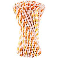 100pcs Paper Straws Party Decoration Striped Drinking Straws for Birthday, Wedding, Christmas, Celebration Parties (Striped)