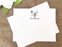 Gift for Men, Fishing, Personalized Mens Stationary, Personalized Note Cards, Stationery, Set of 10 flat note cards and envelopes