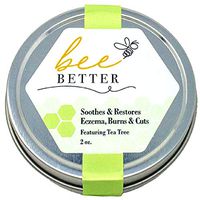 Bee Better 100% Natural Moisturizer/Balm - Soothes & Restores Eczema, Burns & Cuts- Stops Itching- Steroid Free- Featuring Tea Tree Essential Oil- Proudly Made in The USA, Women-Owned, Beekeepers