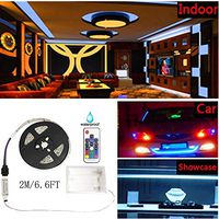 Xisheep Easter Day Home Décor ， Light Controller Battery Powered Strip 5050 2M Waterproof RGB 60 LEDs 5V with RF Controller LED Light - Black