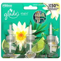 Glade PlugIns Scented Oil Air Freshener Refill - Limited Edition | Bamboo Bliss Song Scent - 3 Count Oil Refills Per Package (0.67 Ounce Each) - One (1) Package (Total - 2.01 Fl. Oz.)
