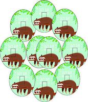 Dexcom G6 Precut Lazy Sloth Adhesive Patches - 10 Pack