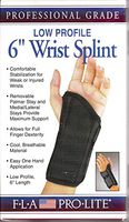 Florida Orthopedics Prolite Low Profile Wrist Splint, Black, Left Small