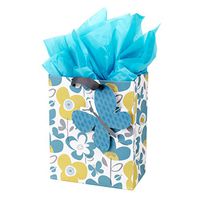 Hallmark 5WDB2046 Bag with Tissue, 9.63 in, Medium Flowers and Butterflies