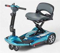 EV Rider Transport Move Manual Folding Scooter - Lithium Battery Lightweight Travel Mobility Scooter (Blue)