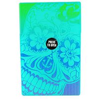 Cigarette Box Case for Full Pack of Cigarettes, Soft Touch Plastic - Sugar Skull